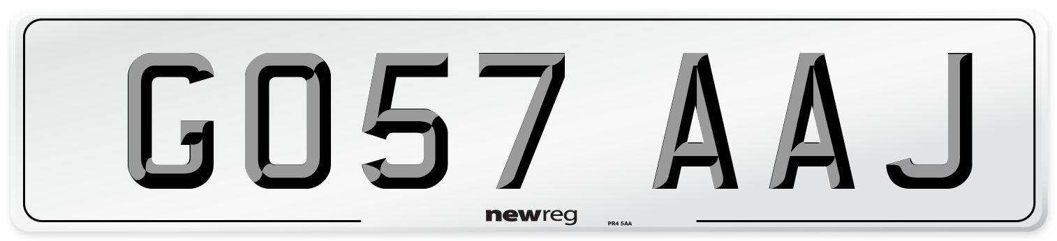 GO57 AAJ Number Plate from New Reg